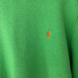 Ralph Lauren Vintage Green Crewneck Sweater 100% Cotton